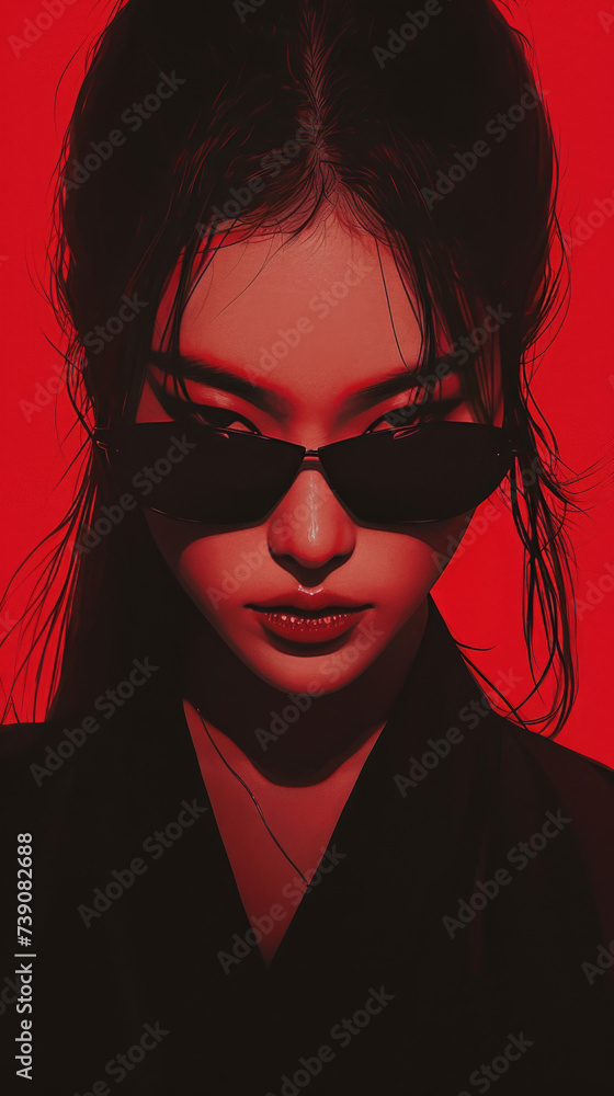 Manga Noir: Assassin in Sunglasses, Horror-Inspired Portrait
Manga Noir: Assassin in Sunglasses, Horror-Inspired Portrait