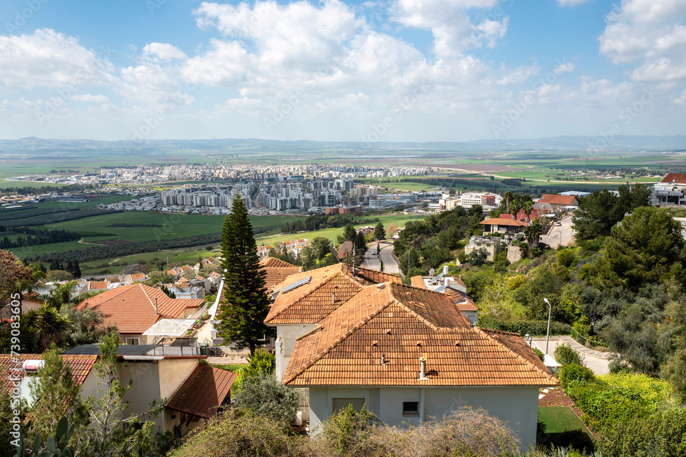 aerial view from Givat Hamore to Afula , Israel 