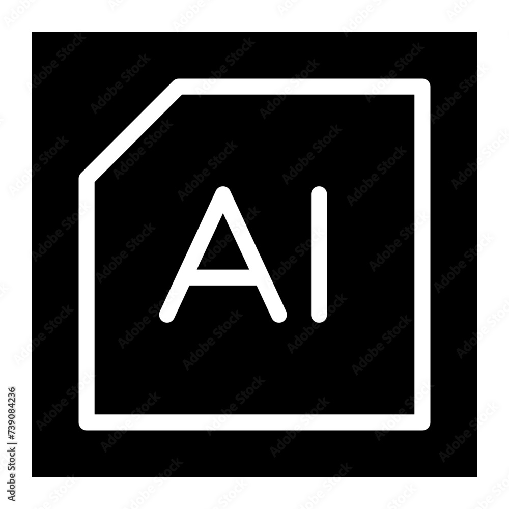 Circuit board of computer or Ai chip icon Circuit board of computer or Ai chip icon