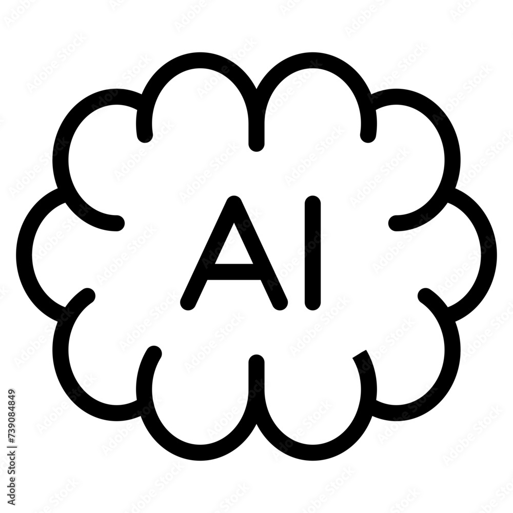 artificial intellingence brain icon artificial intellingence brain icon