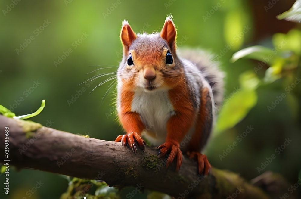 The Woodland Whisperer: A Furry Squirrel in its Natural Habitat, a Peaceful Forest, generative AI The Woodland Whisperer: A Furry Squirrel in its Natural Habitat, a Peaceful Forest, generative AI