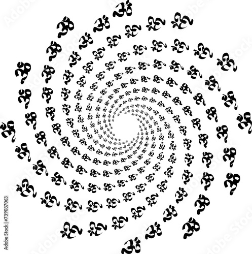 Hindu Icon Black Vector Image