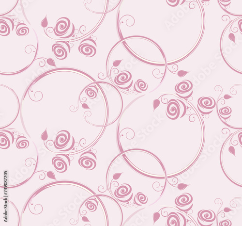 Small vector rose flower pattern design