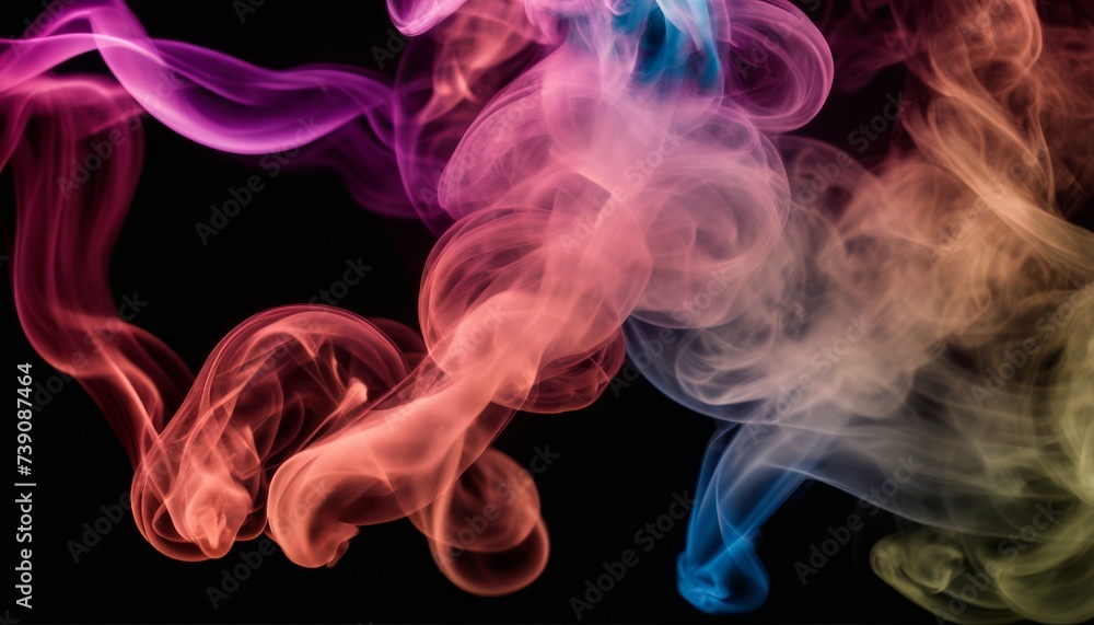 Obraz premium Vibrant smoke artistry in motion