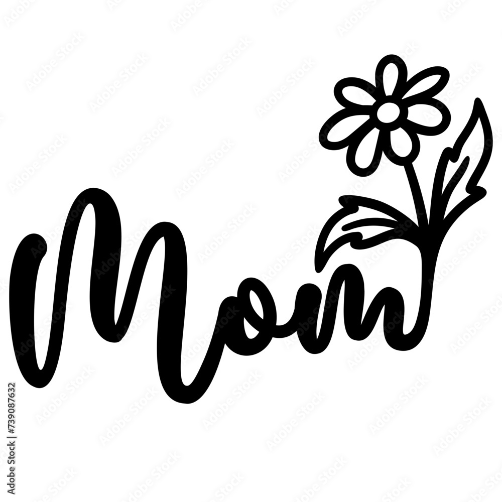 Obraz premium Mom with Flower