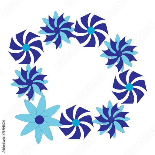 colorful flower vector design with pink background, blue pink and purple flower vector design, 