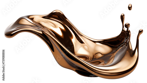 PNG 3d render of coffee white background simplicity splashing.