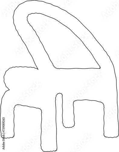 Line art abstract furniture