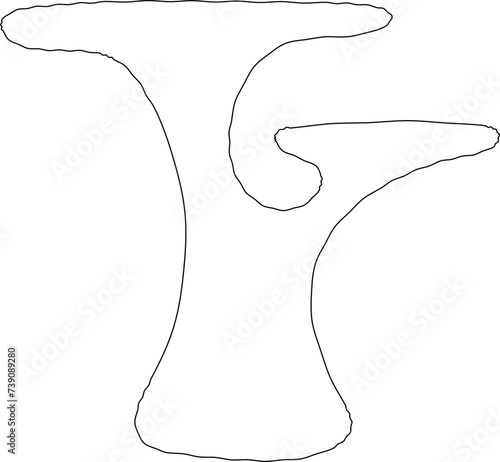 Line art abstract furniture