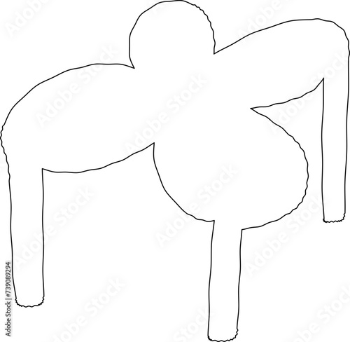 Line art abstract furniture