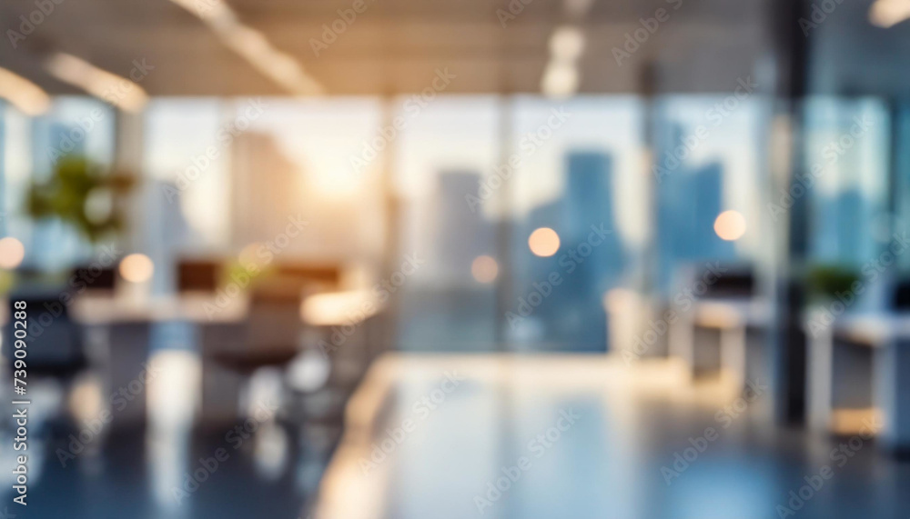 Creative Environment: Abstract Bokeh in Blurred Open Office Space Creative Environment: Abstract Bokeh in Blurred Open Office Space
