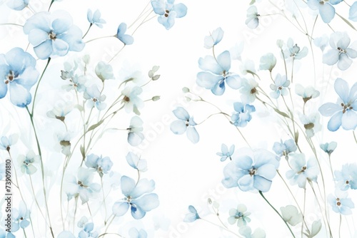 Pattern of flowers on light background