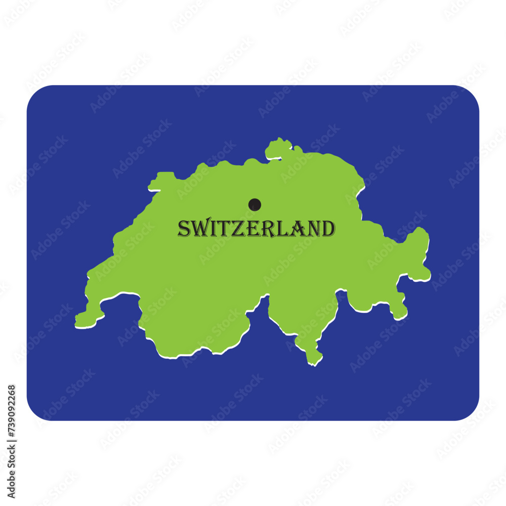 vectors illustration icon map country of Switzerland symbol design