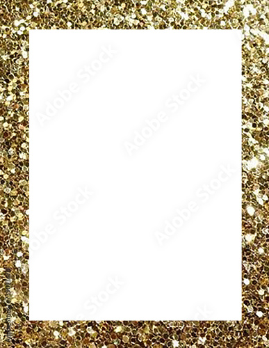 Gold Glitter Border Frame