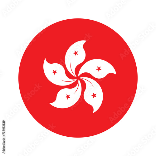 vectors illustration Hong Kong flag icon symbol design