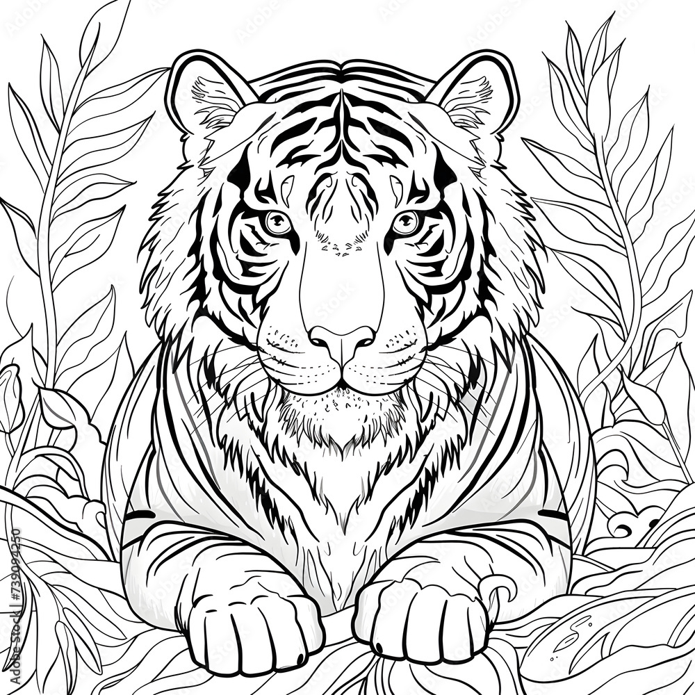 Tiger coloring page Tiger coloring page
