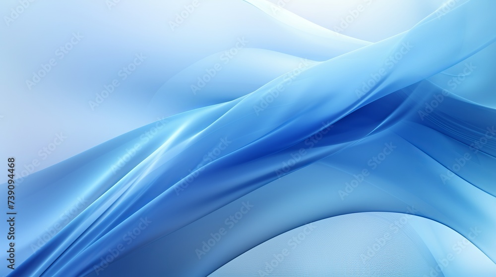 Fototapeta premium Abstract blue background, wave or veil texture