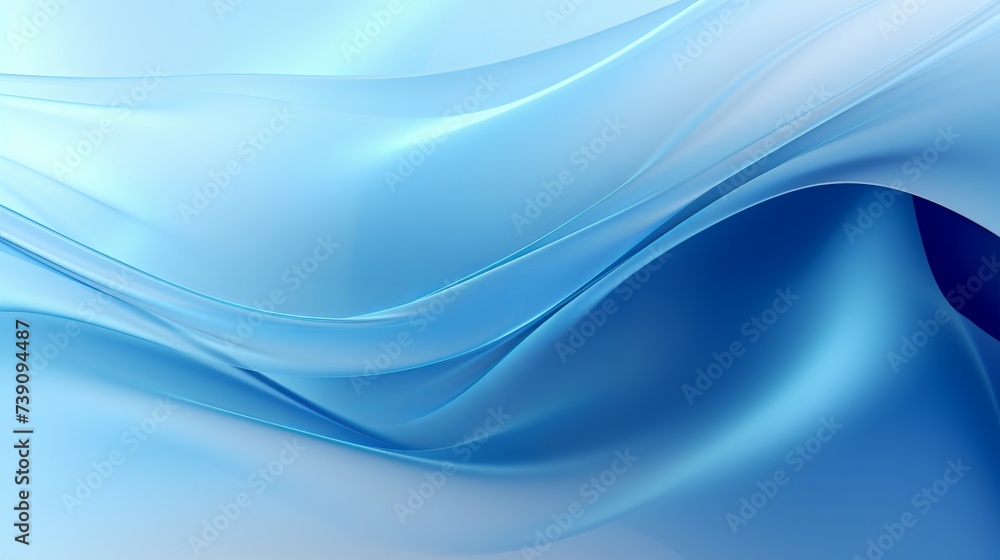 Naklejka premium Abstract blue background, wave or veil texture