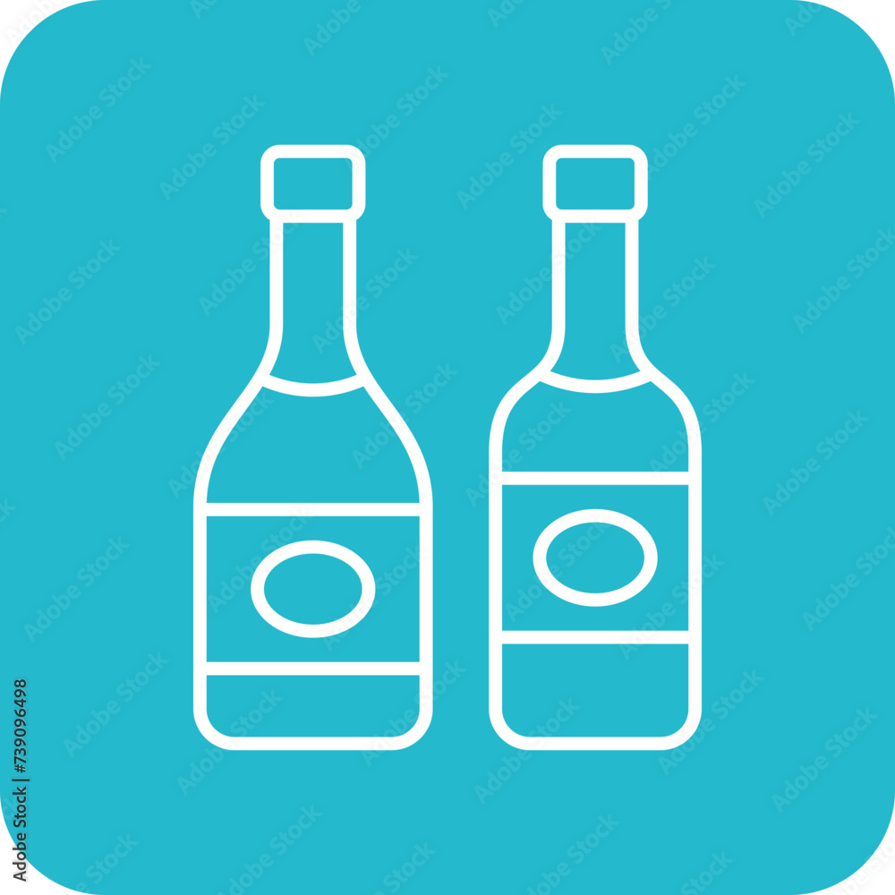 Wine Bottles Icon Wine Bottles Icon