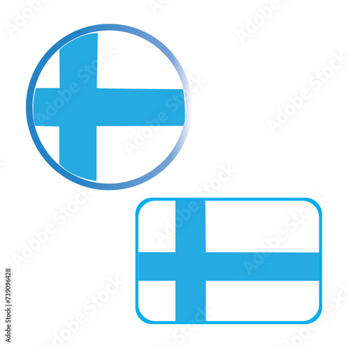 vectors illustration icon flag of finland symbol design