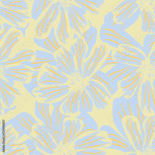 Pastel Abstract Floral Seamless Pattern Design