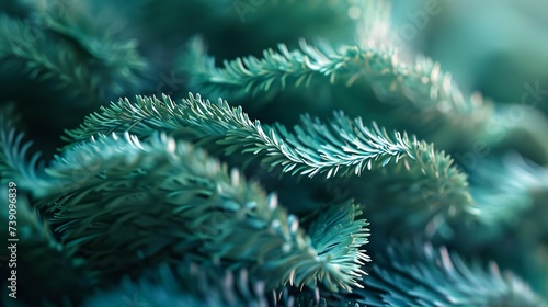 Fluid and flowing elegance of pine leaves in extreme close-up  creating calming circles in a serene ballet of natural grace.