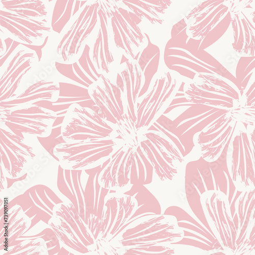 Pastel Abstract Floral Seamless Pattern Design