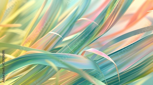 Waves of tranquility: Wavy tall grass swaying in fluid forms, creating a calming rhythm in nature's serene dance.