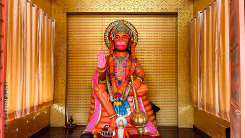 Schilderij op canvas Statue of Lord Hanuman, the Lord of monkeys and devotee of Lord Rama