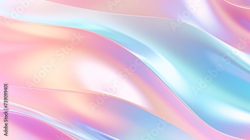 Holographic foil blurred abstract background for trendy design. Holographic sparkly cover with soft pastel colors