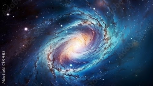 Incredibly beautiful spiral galaxy somewhere in deep space © Elchin Abilov