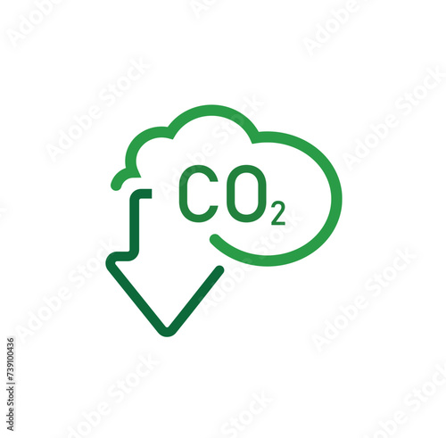 reducing CO2 emissions to stop climate change. green energy background	