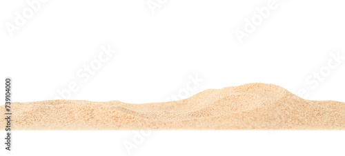 Sand Beach Isolated White Background Texture Summer Desert Zen Garden Coast Ocean for Vacation, Hot Summer Tropical Scene Chill Nature, Summer Time Yoga Holiday Dune Pile Dry Brown Heap Particle.