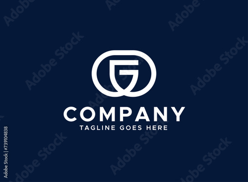 Introducing our innovative GG letter minimal logo design template, This logo used for gg letters, minimal, modern, letter mark, g letter, line art, outline, logo design for your company business photo