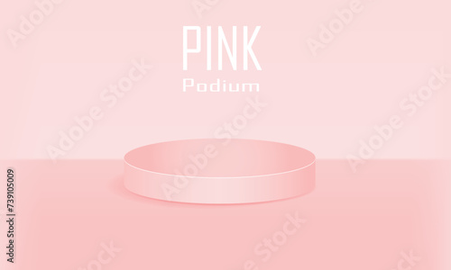 The realistic 3D pink cylinder podium is an elegant and modern platform for showcasing products prominently. Its design is simple yet attractive, featuring a feminine touch suitable for various produc