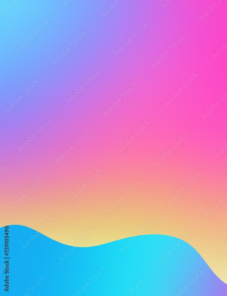 Rainbow color gradient wave curve background
