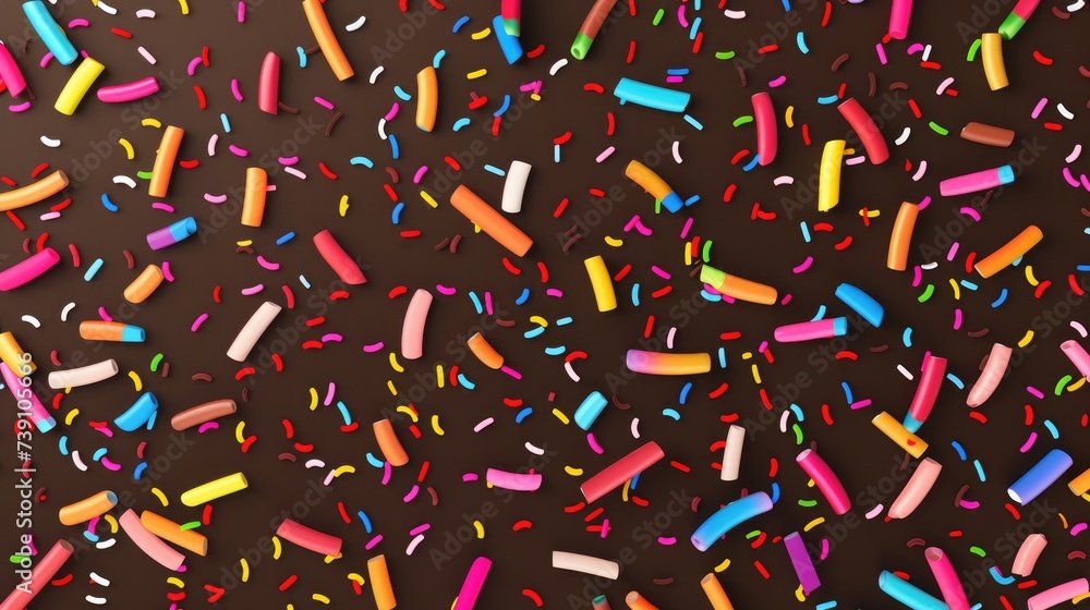 Elevate your design with a trendy pattern of colorful sprinkles. Ai Generated Elevate your design with a trendy pattern of colorful sprinkles. Ai Generated
