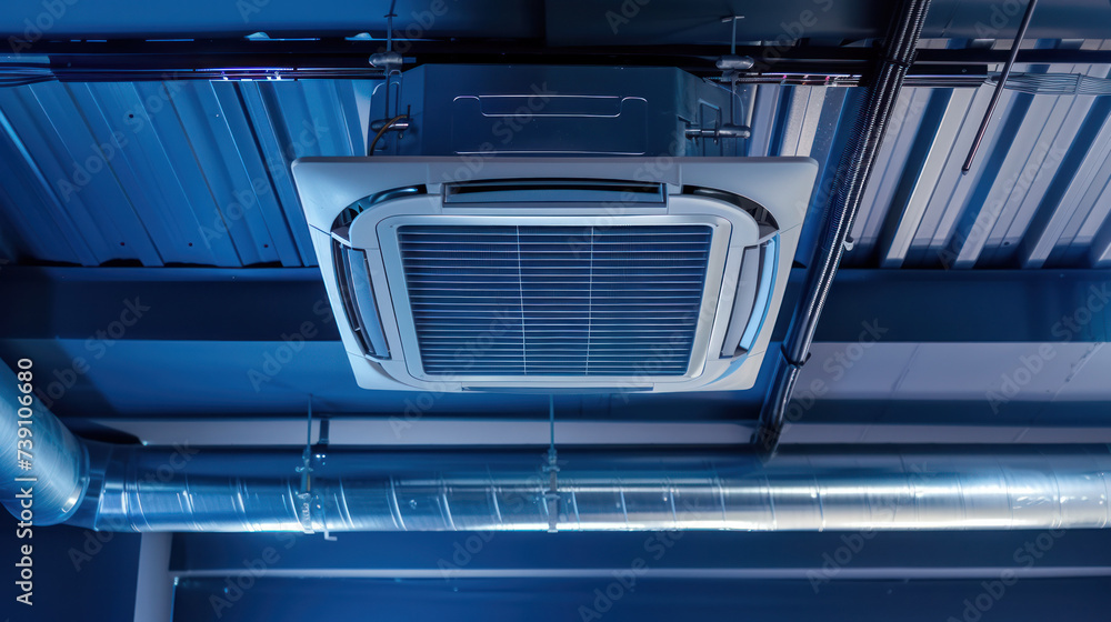 Obraz premium Ceiling mounted cassette type air conditioner