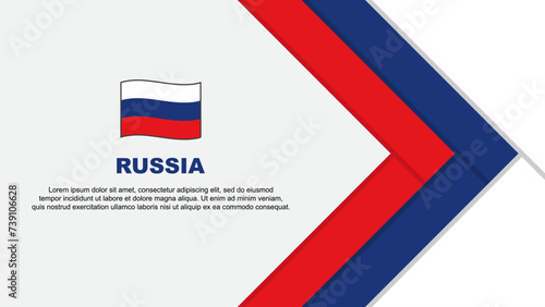 Russia Flag Abstract Background Design Template. Russia Independence Day Banner Cartoon Vector Illustration. Russia Cartoon