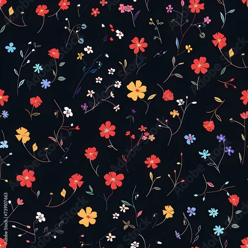 Wallpaper Mural seamless floral pattern,seamless pattern with flowers,seamless floral background Torontodigital.ca