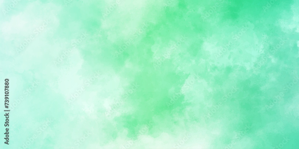 Lite green abstract watercolor galaxy space ethereal smoke isolated nebula space.AI format dreamy atmosphere dirty dusty horizontal texture,burnt rough.clouds or smoke.
