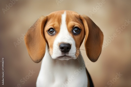 Adorable Beagle Puppy Closeup: Perfect Pet Portrait Against a White Background. Concept Pet Photography, Beagle Puppy, Close-up Shot, White Background, Adorable Portrait