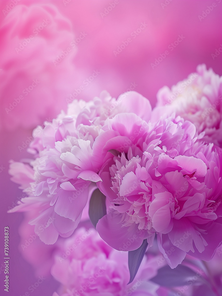 Banner or wallpaper featuring pink peonies Banner or wallpaper featuring pink peonies