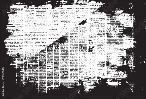 OLD DARK SCRATCHED PAPER TEXTURE BACKGROUND, VINTAGE NEWSPAPER PATTERN