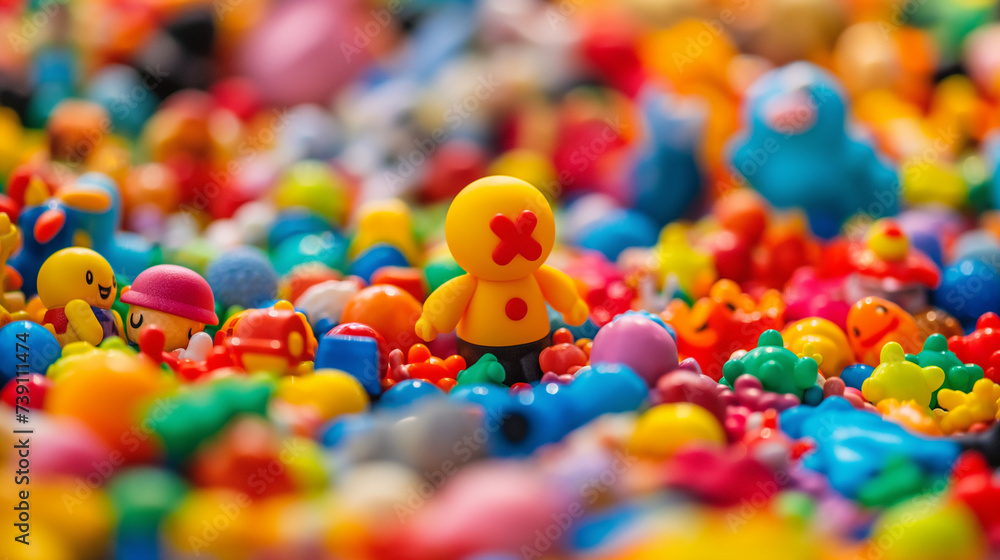 close up of colorful confetti