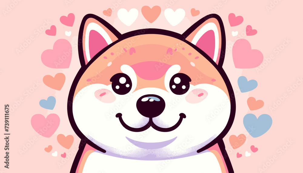 Concept of a cute dog image. Vector illustration. Concept of a cute dog image. Vector illustration.