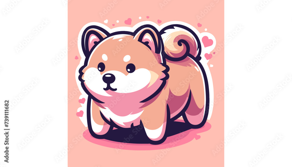 Concept of a cute dog image. Vector illustration. Concept of a cute dog image. Vector illustration.