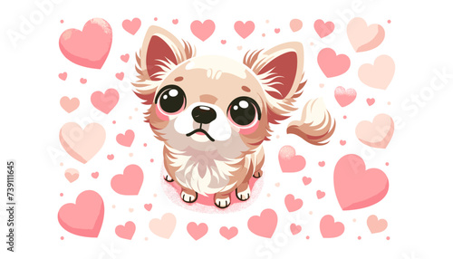 Concept of a cute dog image. Vector illustration.