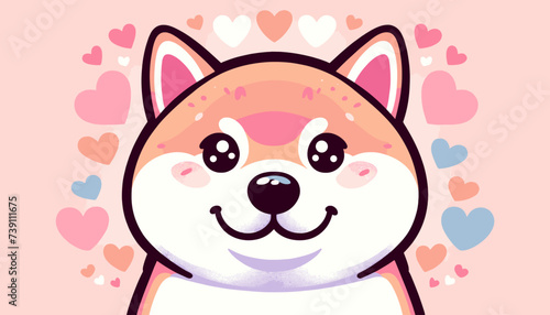 Concept of a cute dog image. Vector illustration.