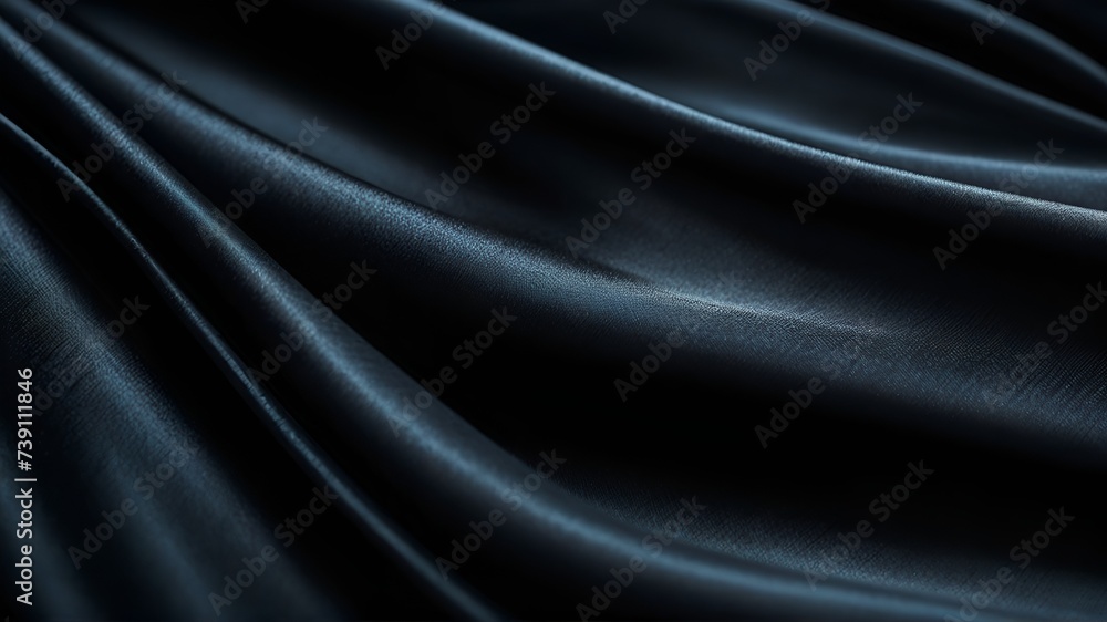 Wavy folds of luxurious satin velvet, elegant and smooth black abstract silk texture folds background Wavy folds of luxurious satin velvet, elegant and smooth black abstract silk texture folds background